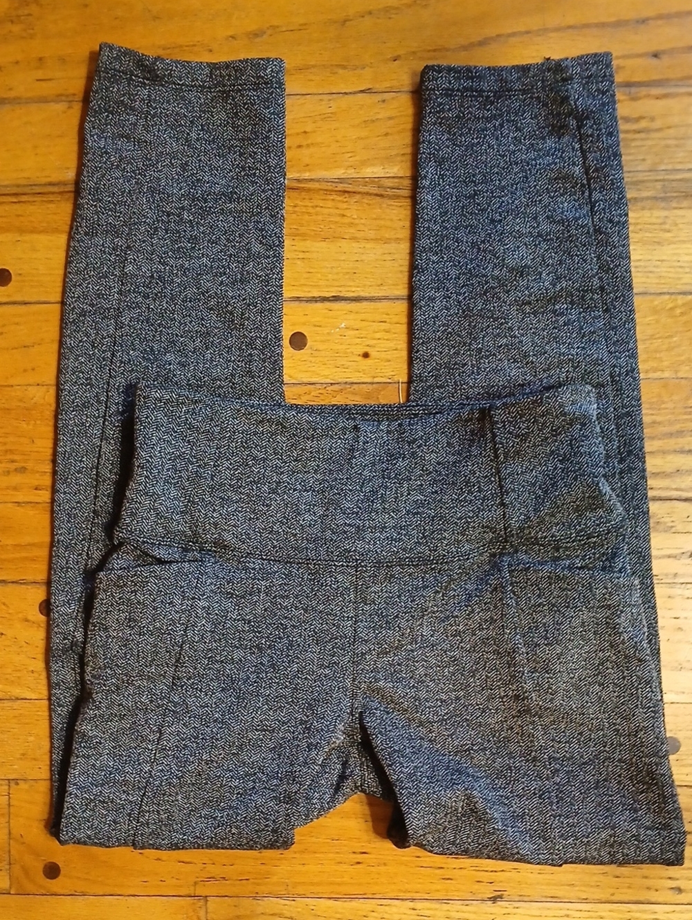 Athleta Cropped Herringbone Split Hem Pants